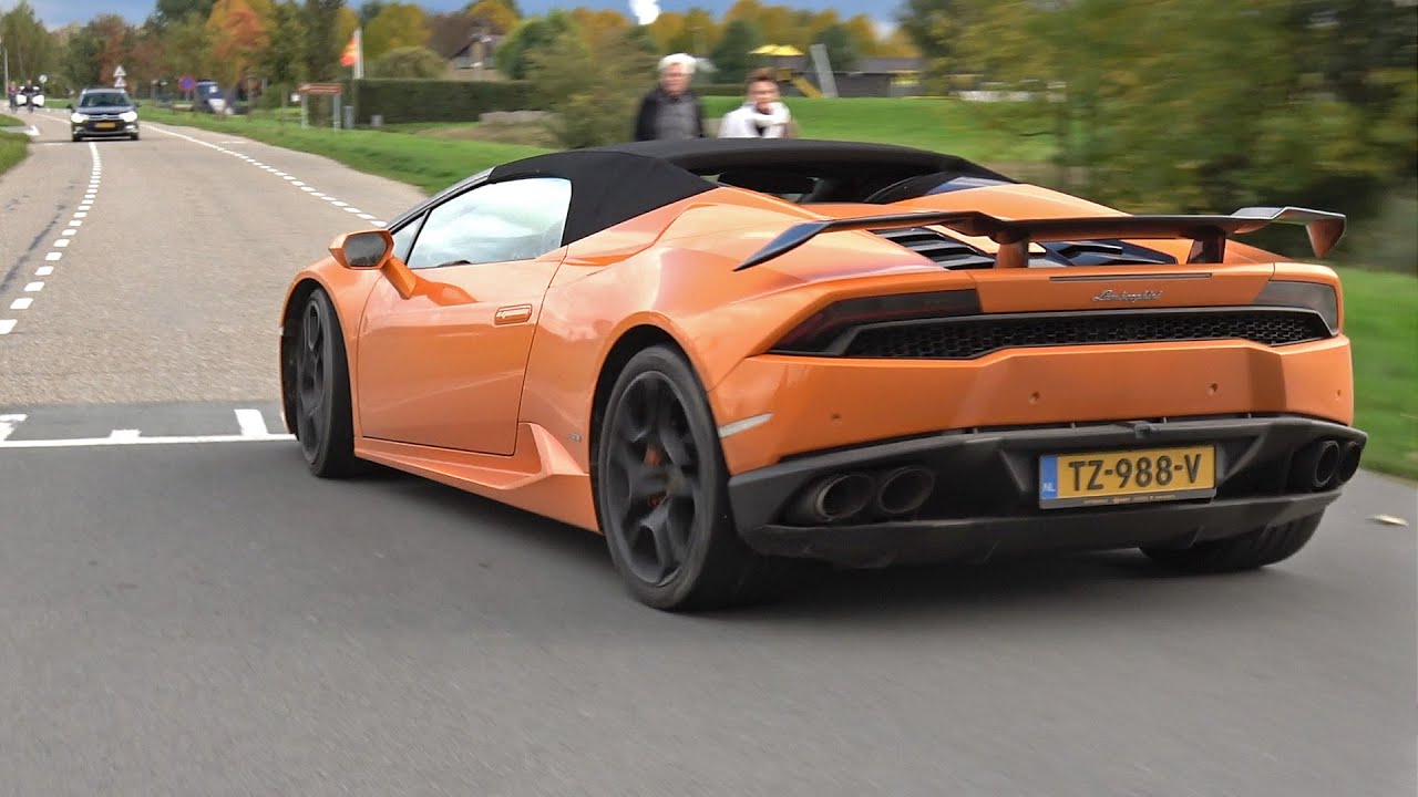 Lamborghini Huracán Spyder LP610-4 with Akrapovic Exhaust - REVS & Accelerations!