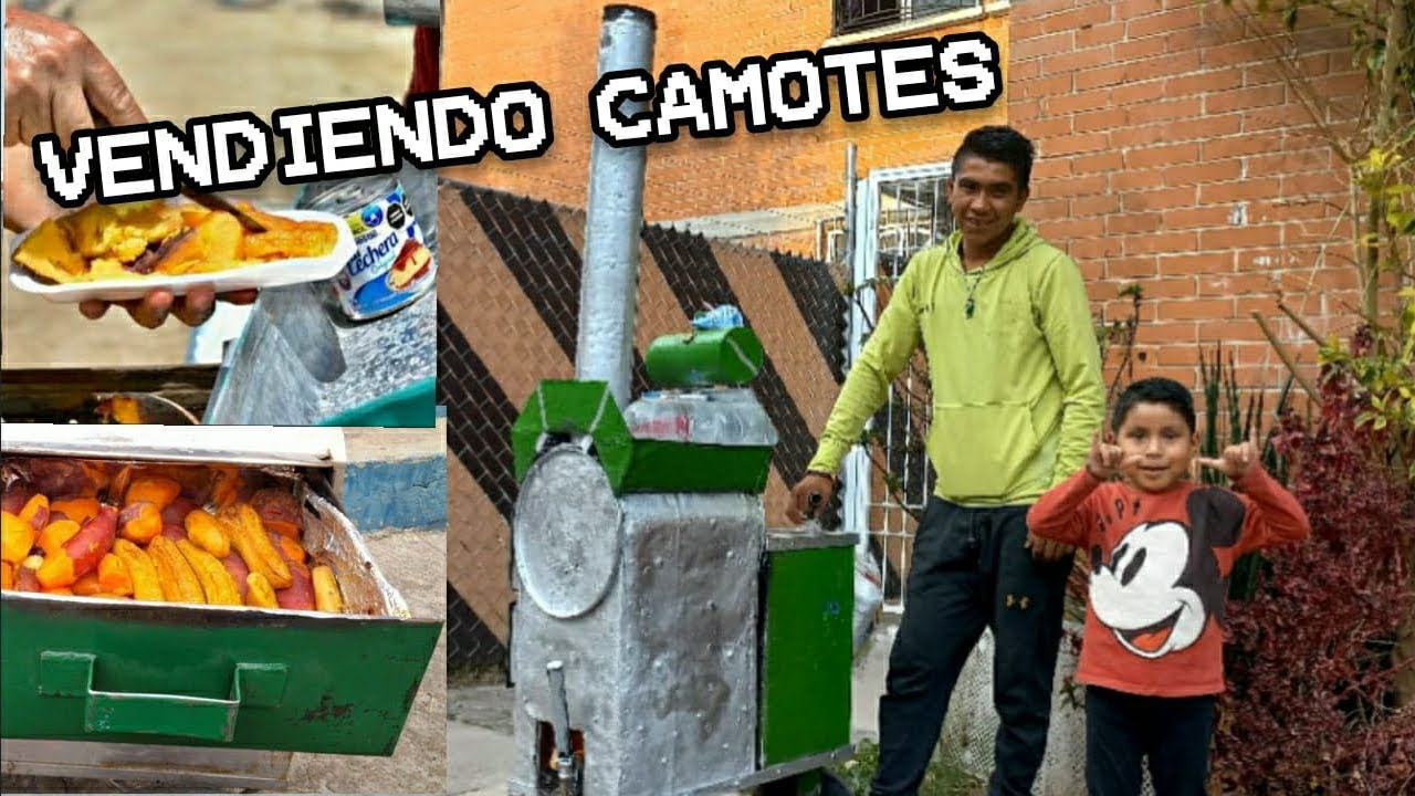 EL CARRITO DE CAMOTES,  COMO SE PREPARAN, VENDIENDO CAMOTES POR UN DIA