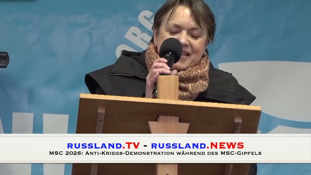 MSC 2026: Anti Kriegs Demonstration während des MSC Gipfels