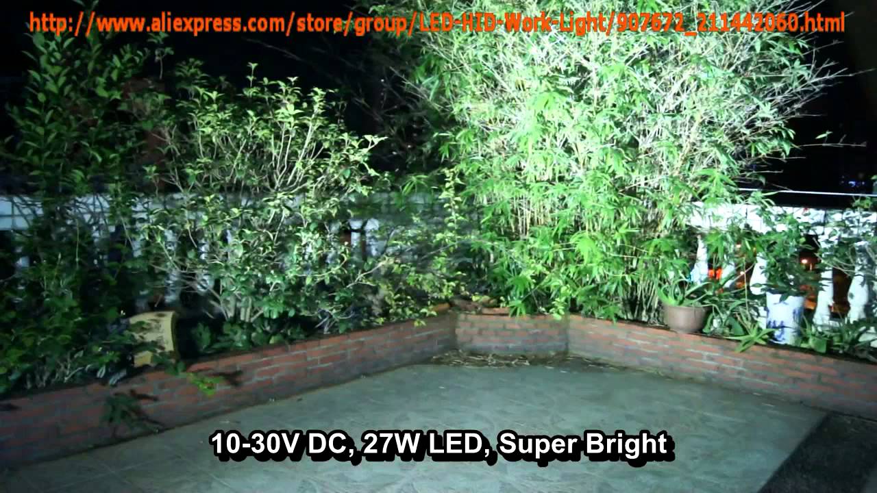 LarcoLais 27W LED Work Light for Jeep Truck ATV 4X4 SUV Boat