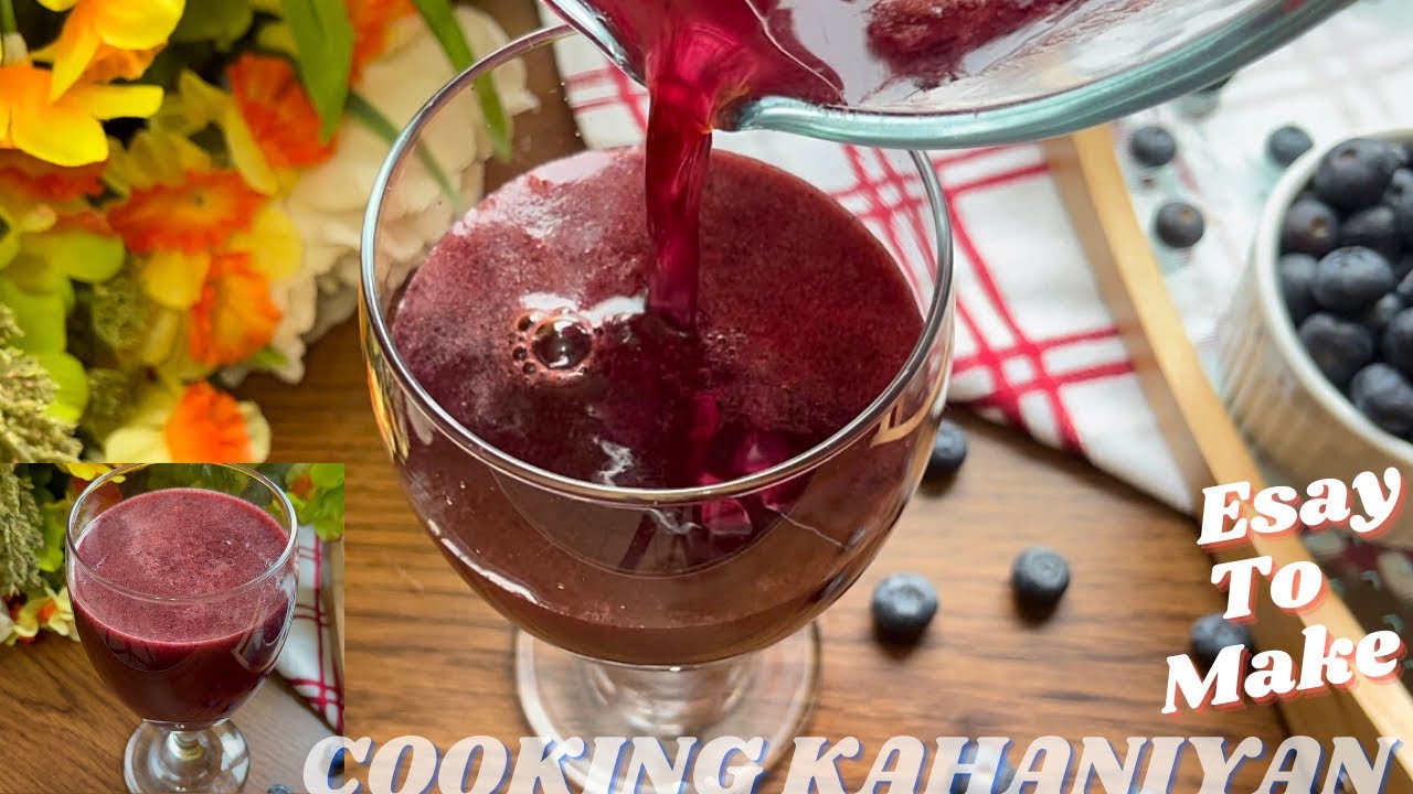 Make Blueberry Juice At Home l Fresh And Easy To Make l Ready In Minutes