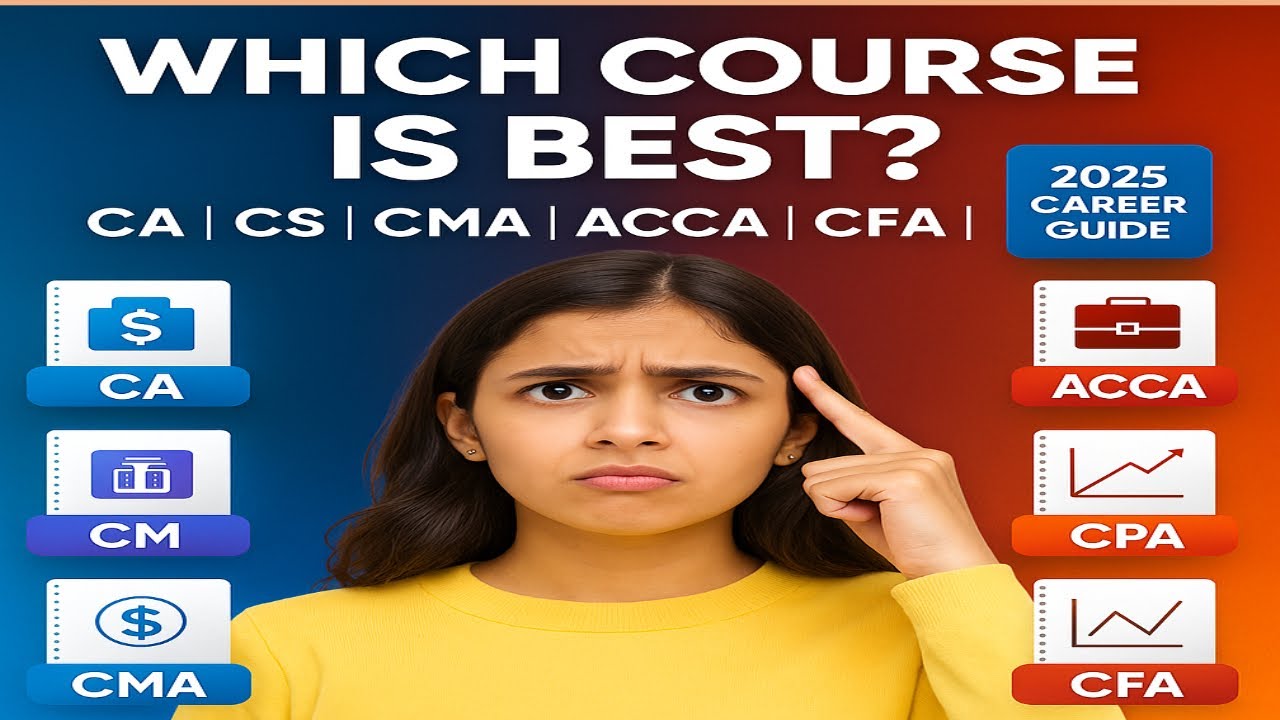 CA vs CS vs CMA vs ACCA vs CFA vs CPA vs FRM |  Which Course is Right For You ?