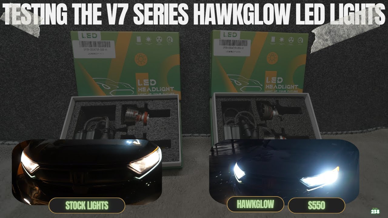 Best LED Headlights for Honda CRV - Hawkglow V7 Series Install & Review