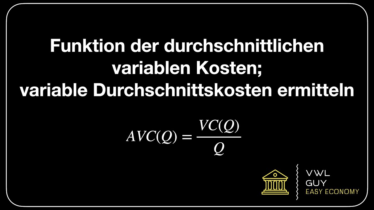 EVWL: variable Durchschnittskosten - durchschnittliche variable Kosten