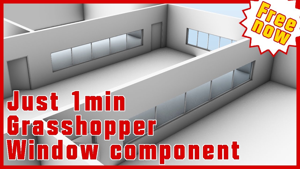 Make window modeling in rhino grasshopper [ 라이노 그래스호퍼로 창문 만들기 ] / Rhino Grasshopper Component