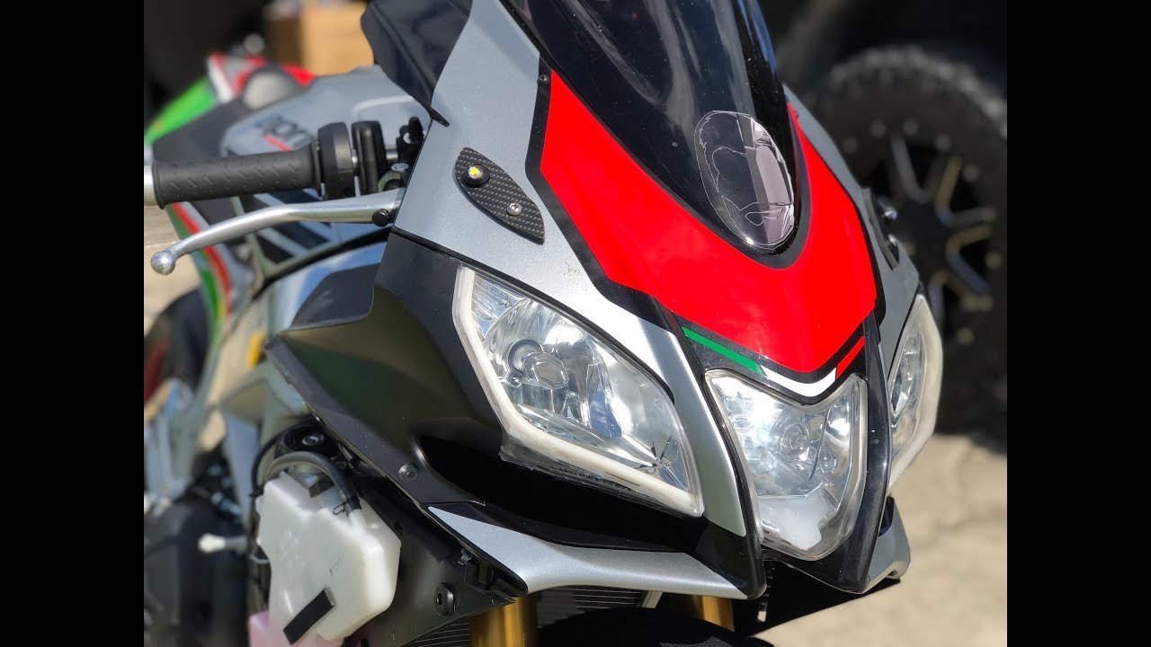 Hand-Made Carbon Fiber Mirror Block Offs with led blinkers