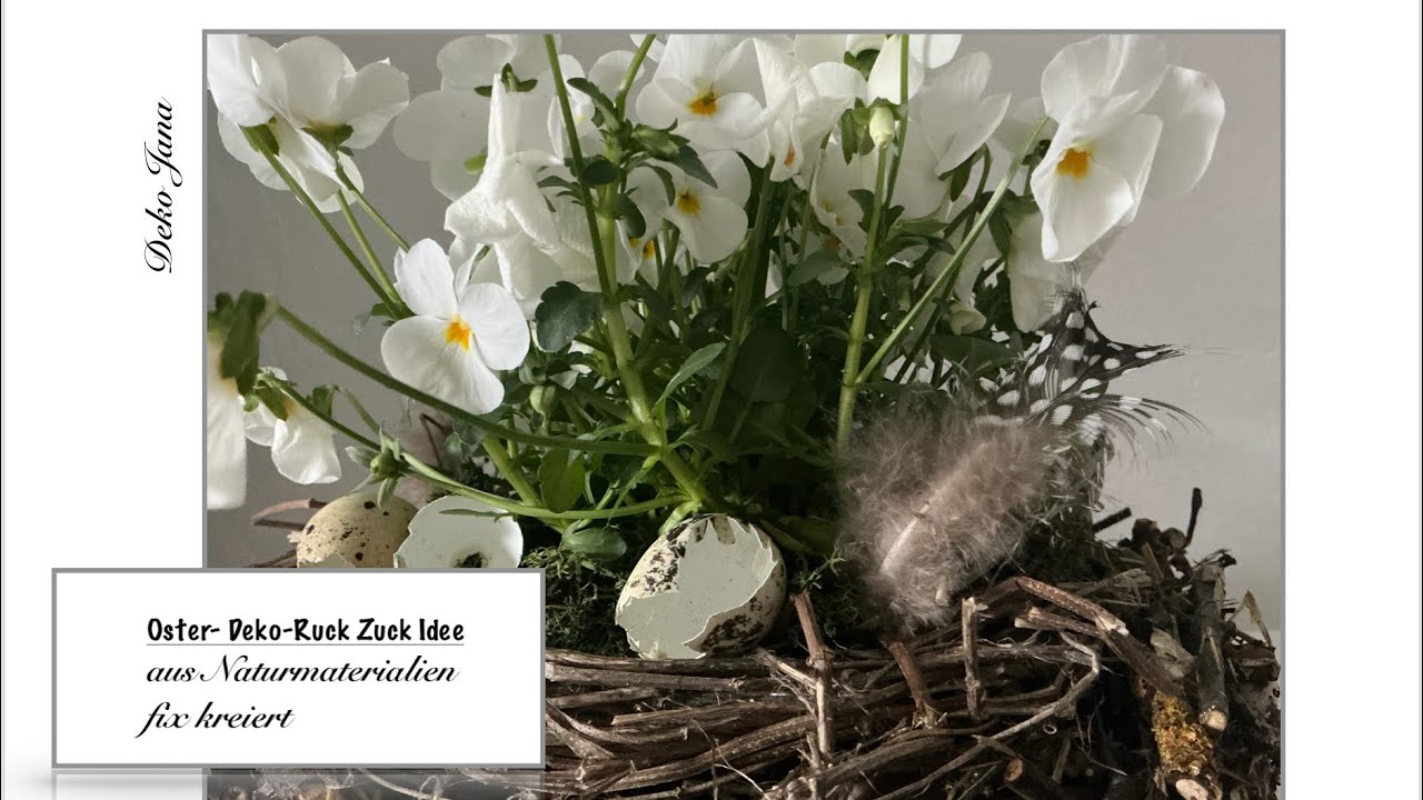 DIY: Nest aus Naturmaterialien fix selbst gemacht, Oster- Deko- Marathon, Deko Jana