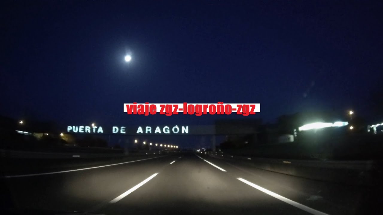 Viaje desde Zaragoza a Logroño y vuelta de Logroño a Zaragoza. Con música y ruido blanco de motor.