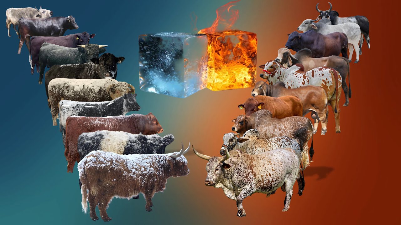 Top Cold 🧊 & Heat 🔥  Tolerant Cattle Breeds | Thrive in Hottest & Coldest (°C) Temperature