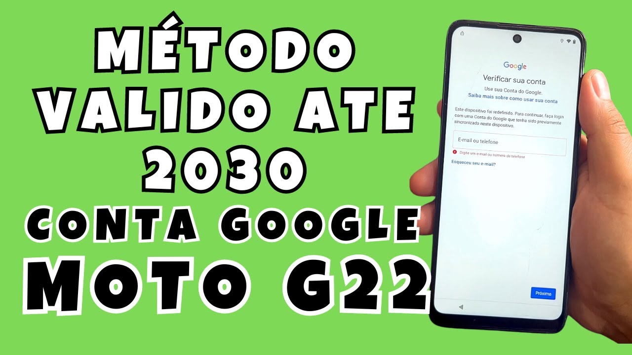 Removendo Conta Google FRP  Moto G22 Atualizado Android 12, 13, 14 Sem PC