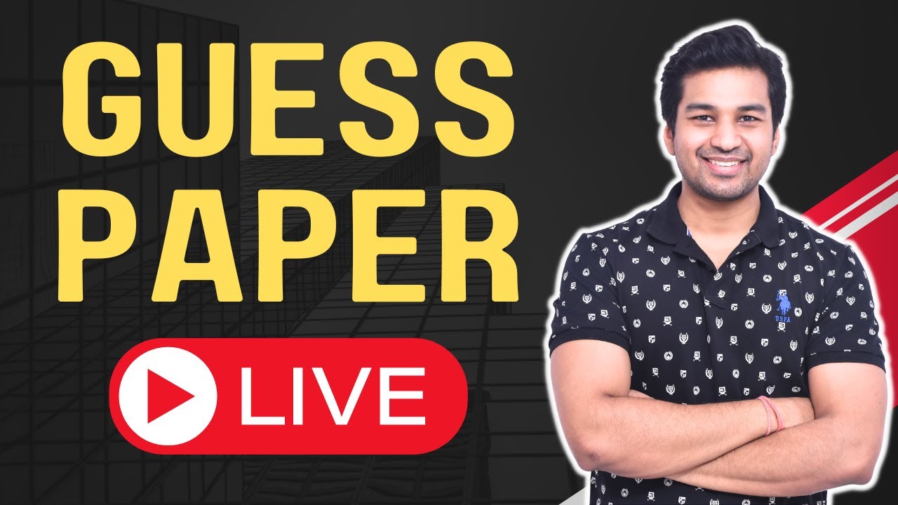 Class 12 Accounts GUESS PAPER | 80 marks | CA Parag Gupta Live