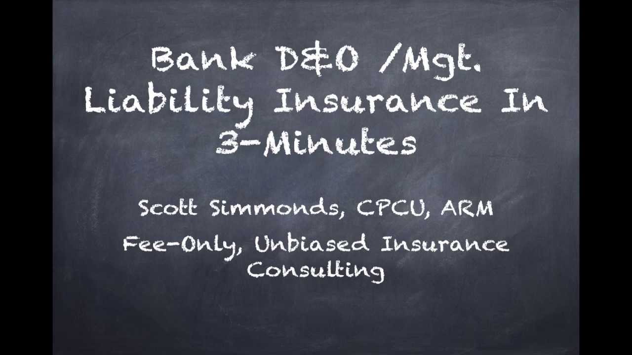 Bank Management Liability Insurance in 3 Minutes