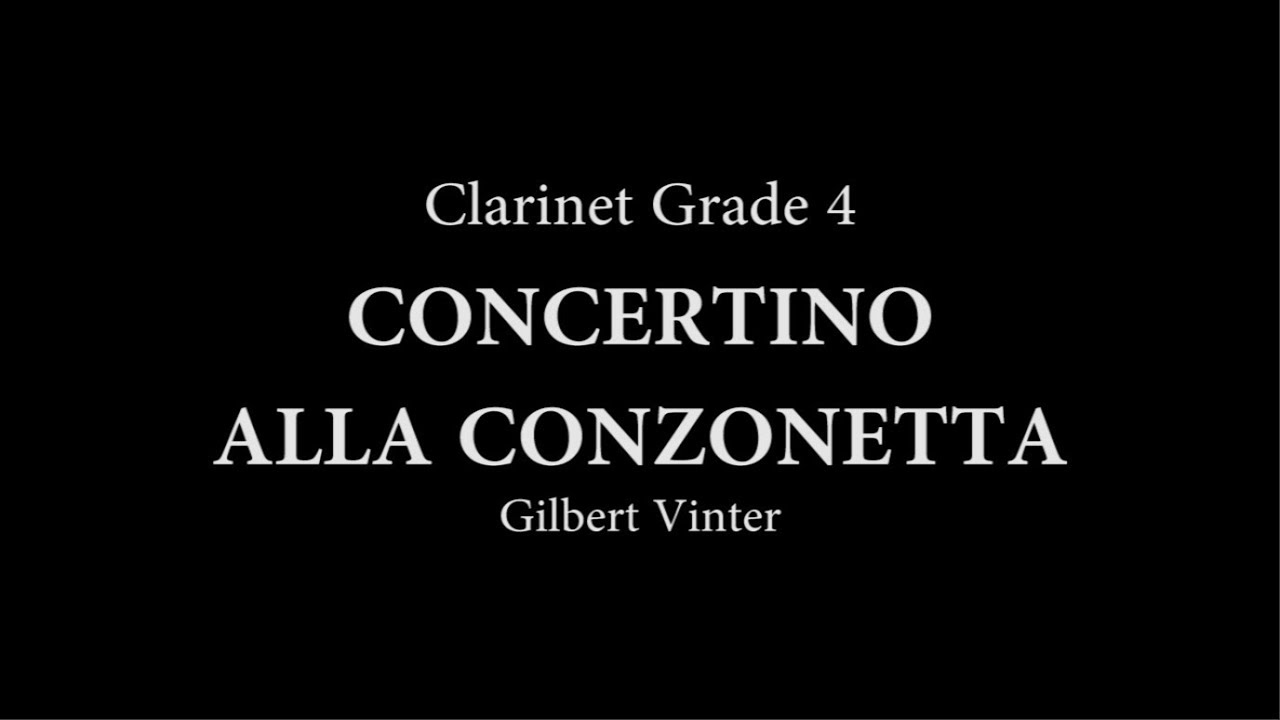 Gilbert Vinter Concertina ALLA CONZONETTA for Clarinet and Piano