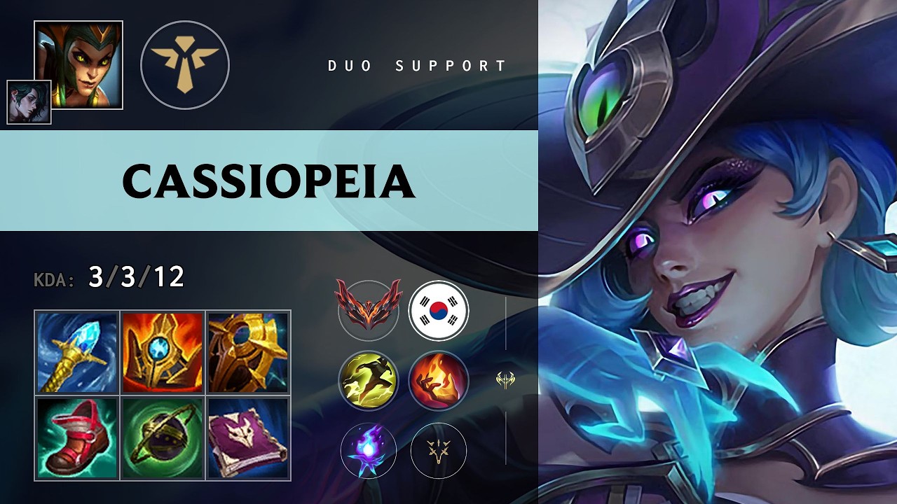Cassiopeia Support vs Bard - KR Grandmaster Patch 26.13