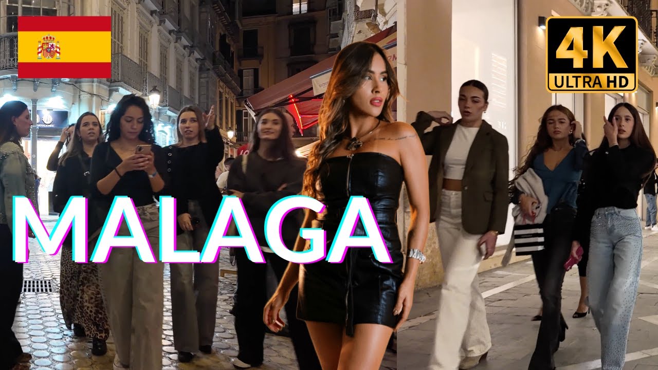 MALAGA Nightlife - 4K Walking Tour - 2025 Spain