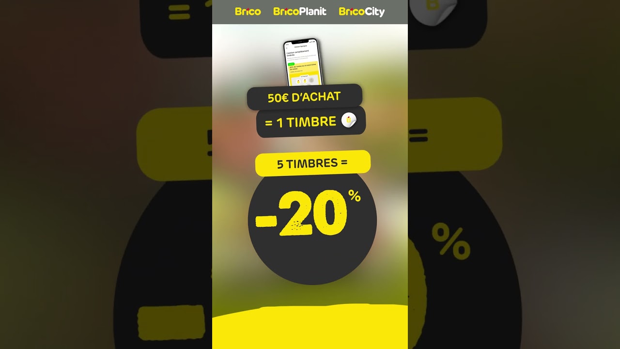 Brico App : -20% apr&egrave;s 5 timbres