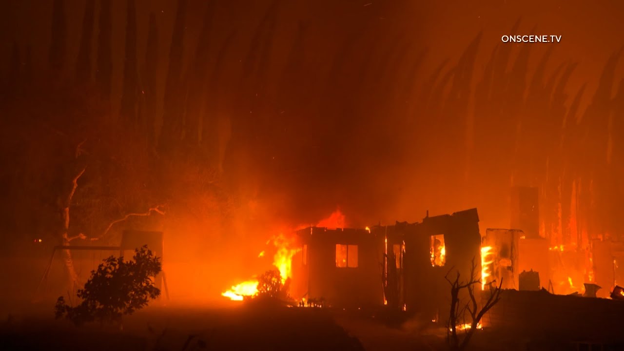 Eaton Fire Continues to Tear Through Homes Within Hours of Dispatch