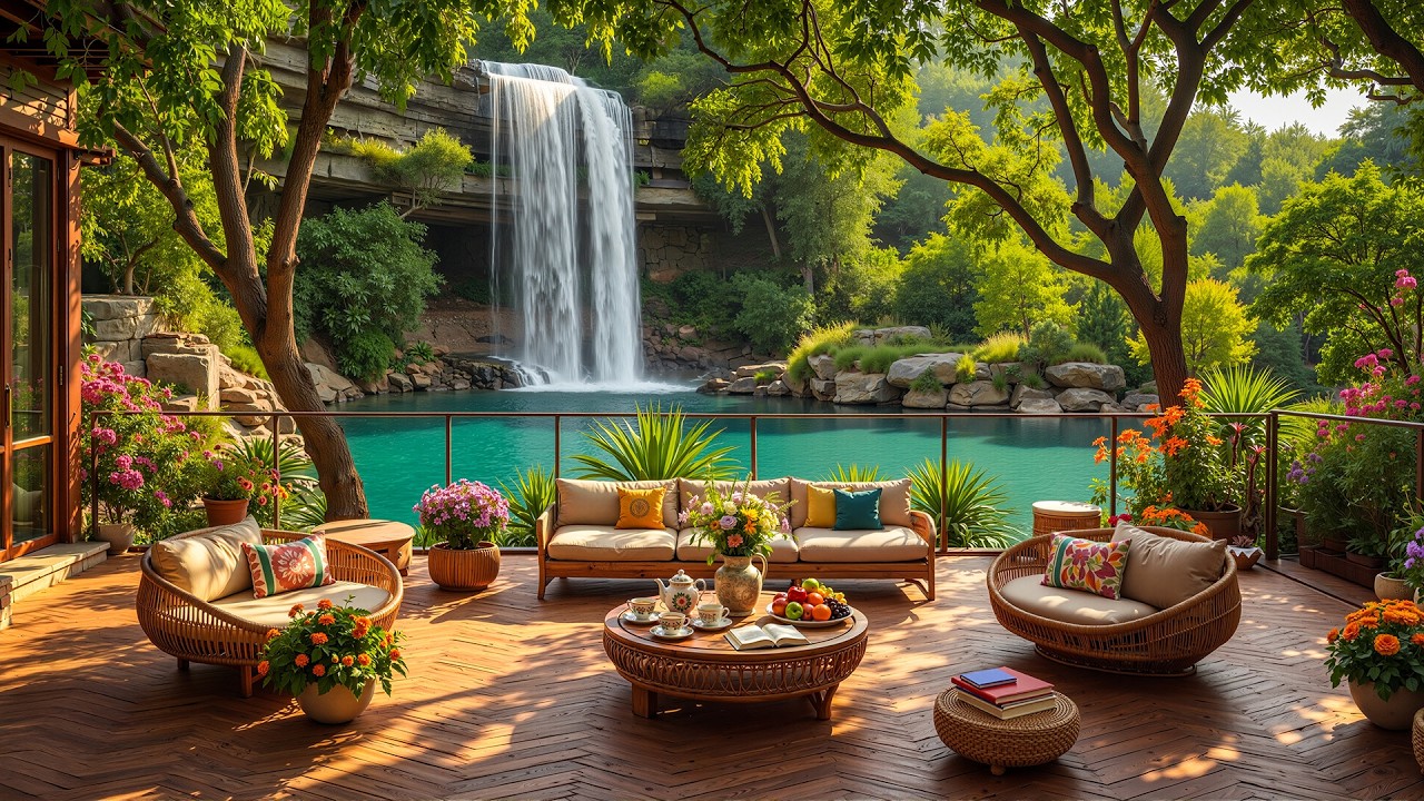 Peaceful Forest Outdoor Coffee Jazz 🌿 Relaxing Jazz Music & Nature Sounds for Focus & Calm
