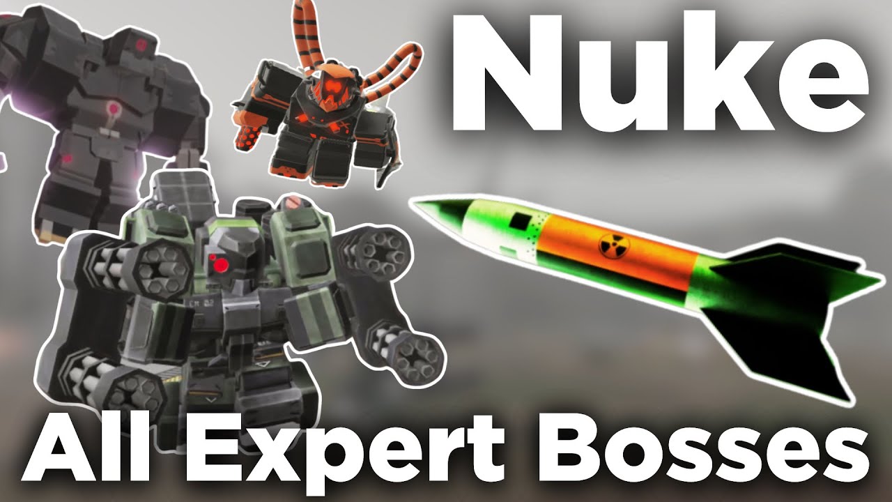 ALL EXPERT BOSSES VS Nuclear Missile (Wave 30, 35, 40, 42) Expert Rework | Roblox TDX