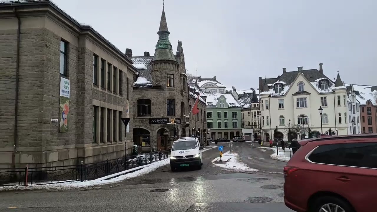 Alesund (Norway). The beginning of winter is November 2025.