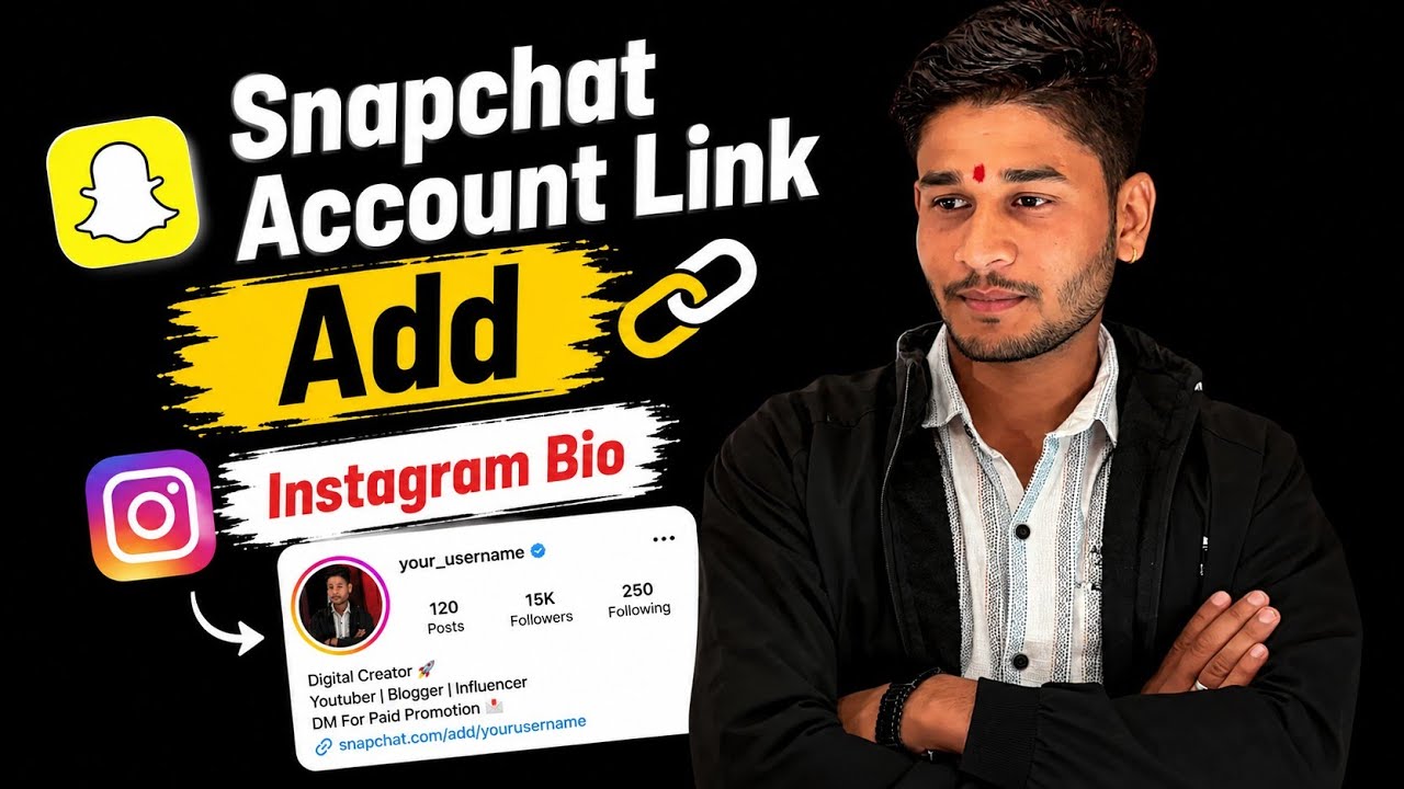 Snapchat link add instagram account ? How to add snapchat link instagram bio