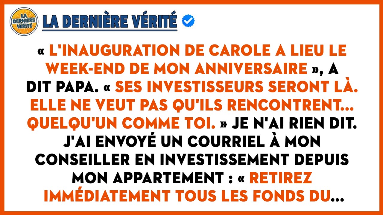 Mon P&egrave;re M'a Banni De Son Anniversaire Pour &Eacute;viter L'embarras, Puis Le Restaurant De Sa Femme A...