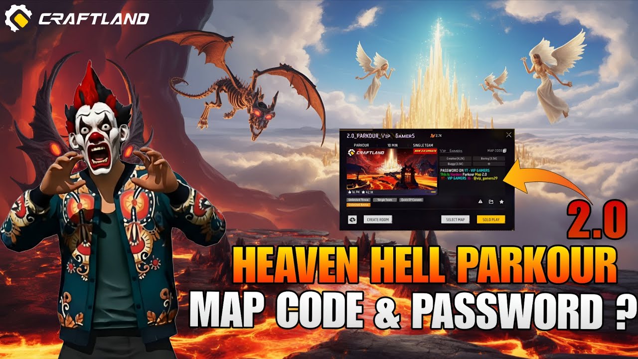 Heaven Hell 😡 Parkour Map 2.0 🔥 New Password 🗝️ Unlocked 