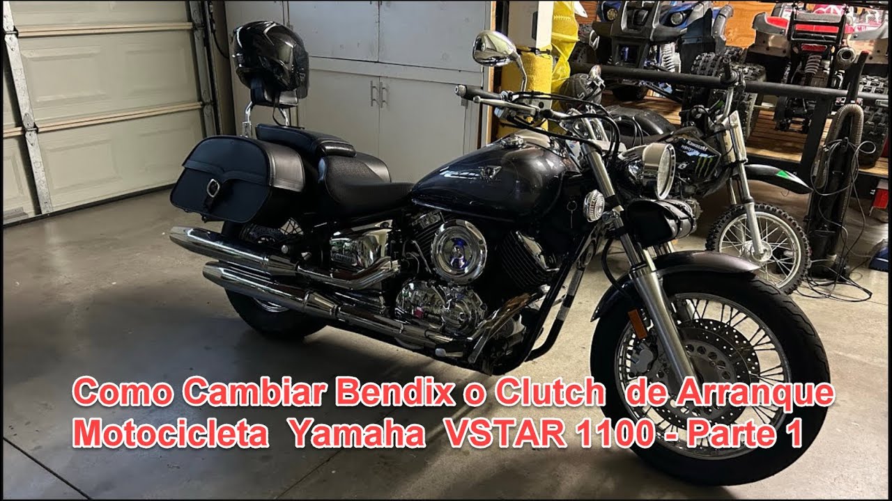 Como Cambiar Clutch de Arranque o Bendix Motocicleta Yamaha VSTAR 1100 - Parte 1