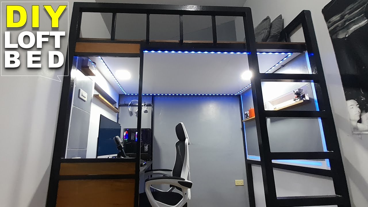 DIY  LOFT BED for SMALL ROOM | Full  build