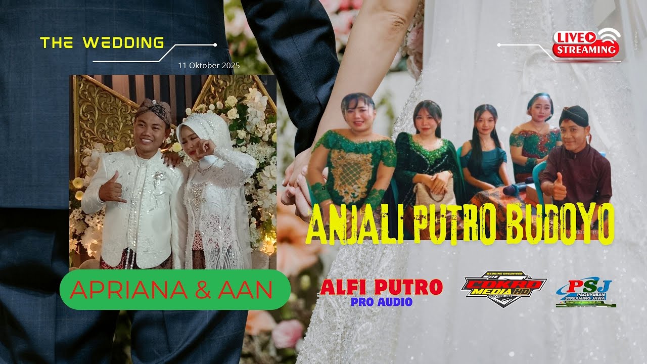 🔴Live  APB Music ❃ WEDDING  Apriana  &  Aan ❃ ALFI PUTRO Pro Audio ❃  Cokro Media HD