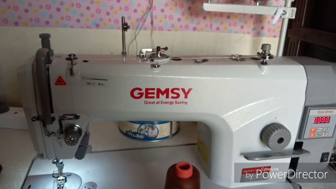 شرح كيفية إستعمال المكنة الصناعية، كيفية تركيب الخيط how to use industriel sewing machine