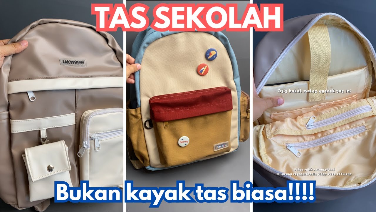 RACUN TAS SEKOLAH !! BUKAN TAS BIASA. ADA BANYAK KANTONGNYA