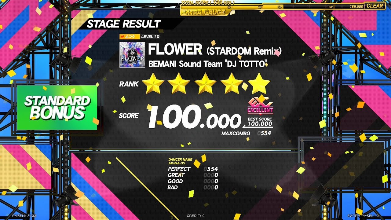 【DANCERUSH STARDOM】FLOWER (STARDOM Remix) / ふつう譜面 EXCELLENT 外部出力