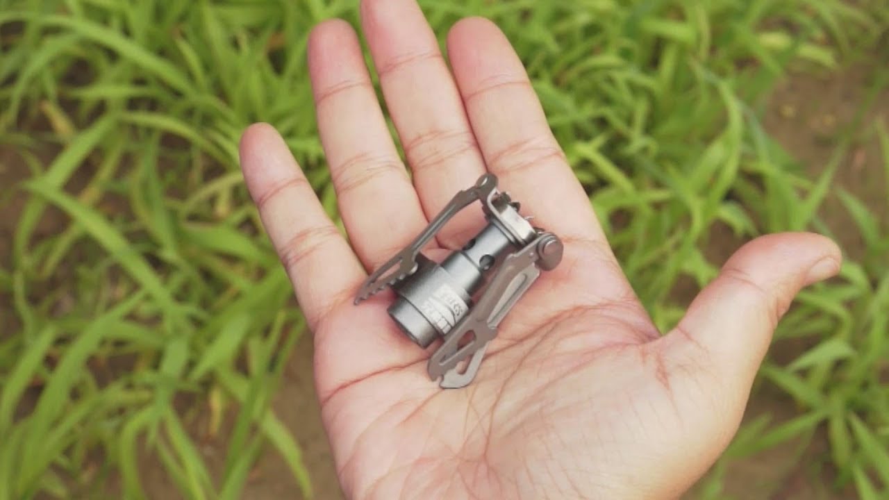 A super mini gas stove 超级迷你一体式钛合金大黄蜂气炉测试