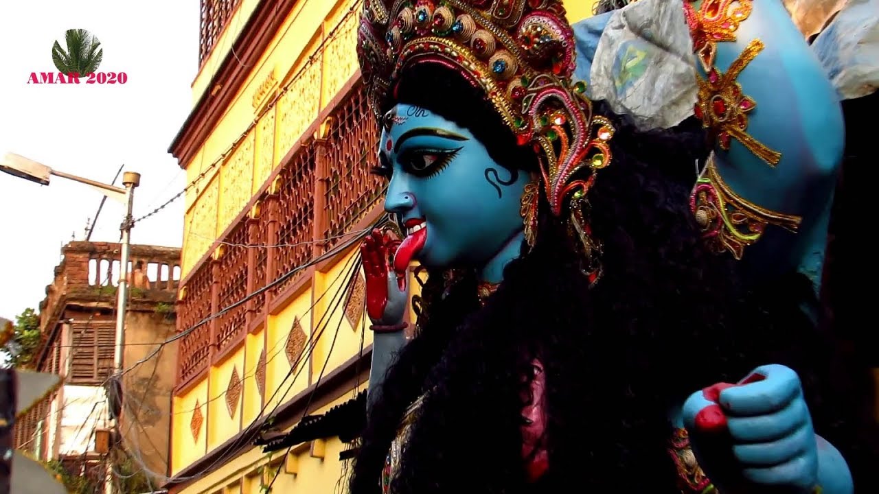 KALIPUJA 2018 KOLKATA | MAA KALI TOWARDS DEVOTEE'S HOUSE FROM KUMORTULI P-2