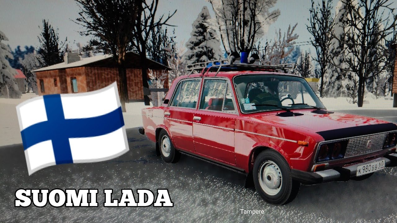 Alivieskassa vähän tuunatulla Ladalla Ajamista.  Ei ole 100% kaikki toimivaa tässä Ladassa