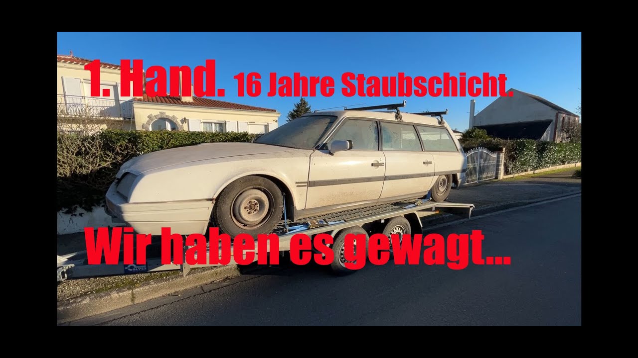 CITROËN CX 25 RD Kombi nach 16 Jahren Stillstand aus trockener Garage geborgen.