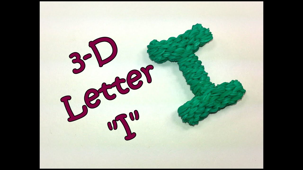 3-D Letter "I" Tutorial by feelinspiffy (Rainbow Loom)