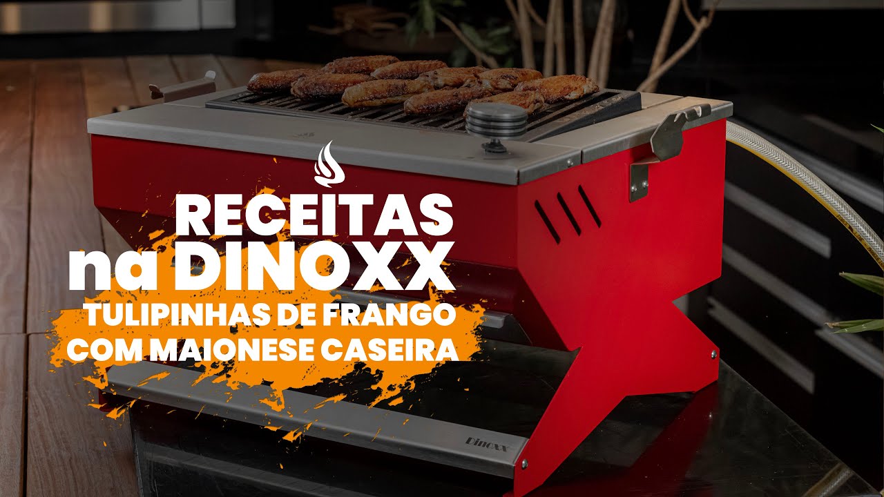 Churrasqueira a g&aacute;s Dinoxx DXX200: Tulipinhas de Frango com Maionese Caseira na DXX 200