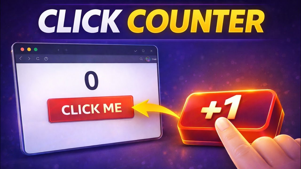 CLICK COUNTER BUTTON || html css javascript 