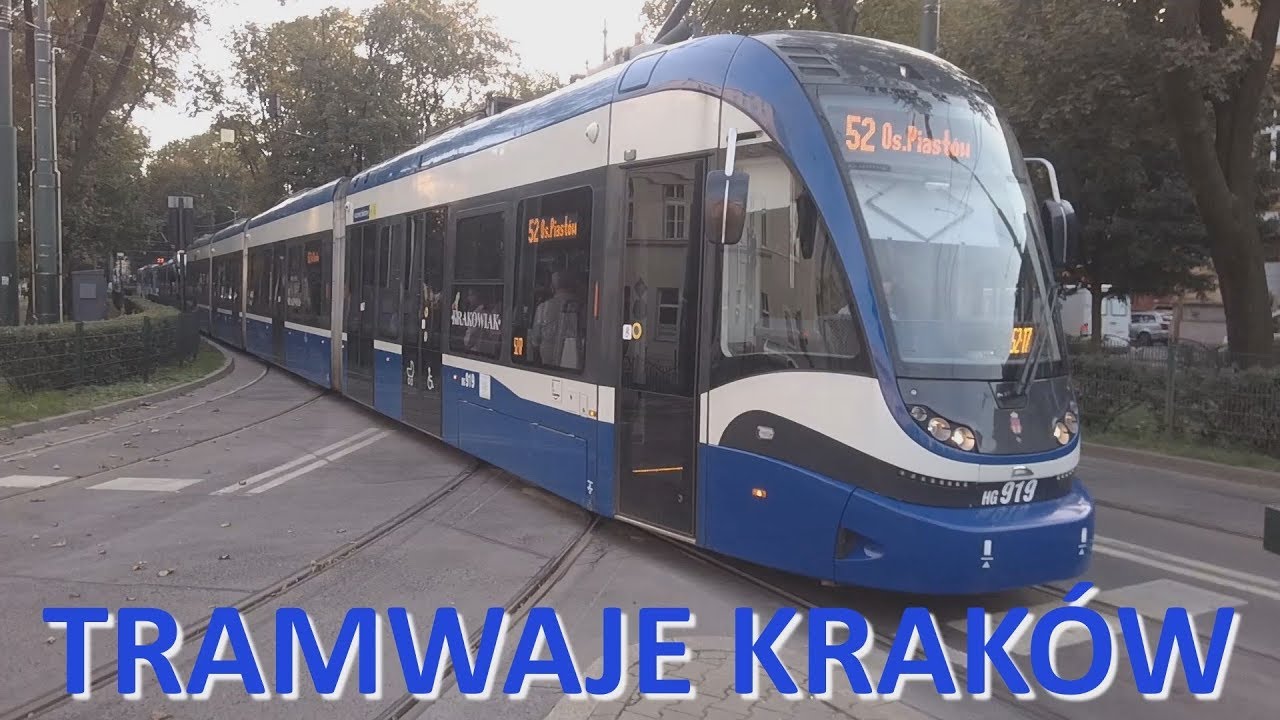 Tramwaje w Krakowie/Trams in Krakow (Poland).
