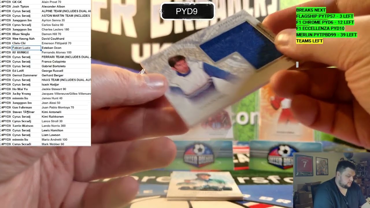 2025 Topps ECCELLENZA Formula 1 Racing ECC25, 10 Box PYD BREAK #PYD9