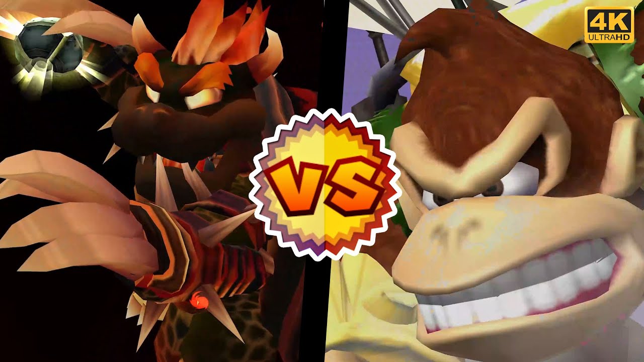 Mario Strikers Charged Football - Team Bowser Vs. Team Donkey Kong | 4K