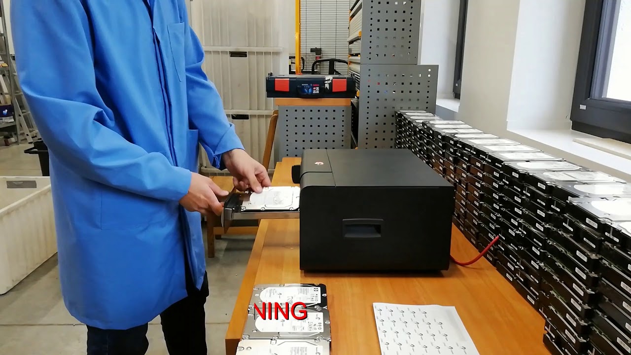 Data removal with hard drive and tape degausser ProDevice ASM120