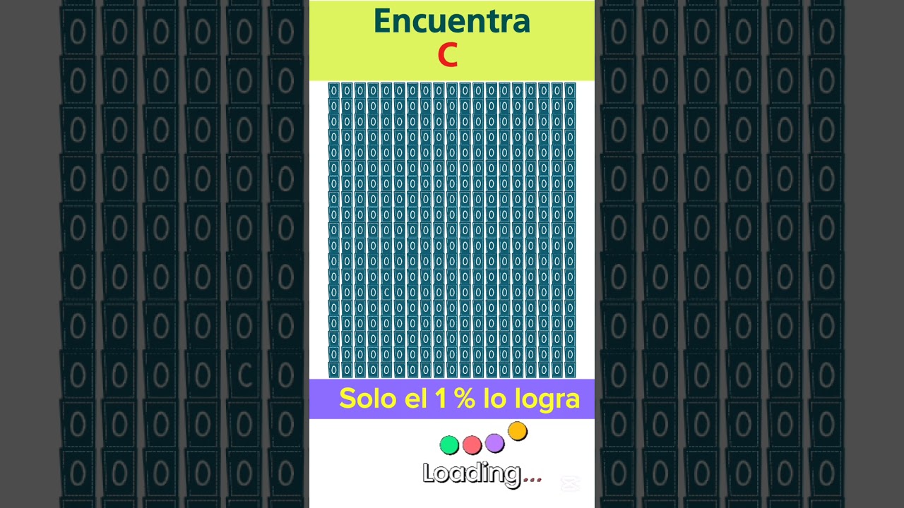 🔥 Encuentra: C 🔥🍀🍀🤓🤓 Solo el 1 % lo logra 🤩🤩🤩 #quiz #adivinanza #juegosmentales #iqgame 