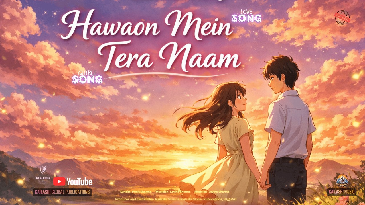 Hawaon Mein Tera Naam | Ghibli Style Hindi Love Song | Magical Romantic Song 2026 @KailashiMusic