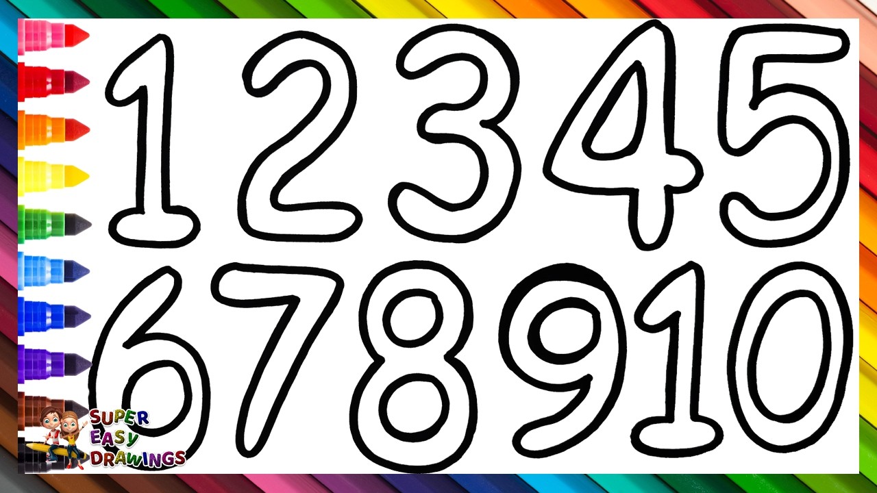 Draw and Color the Numbers from 1 to 30 in English 1️⃣-3️⃣0️⃣ 🎨 Learn Colors and Numbers 🌈