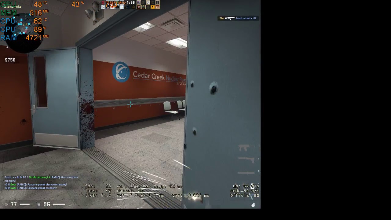 Test komputera Q6600, Gt730 - CS:GO 4:3 1280x1024