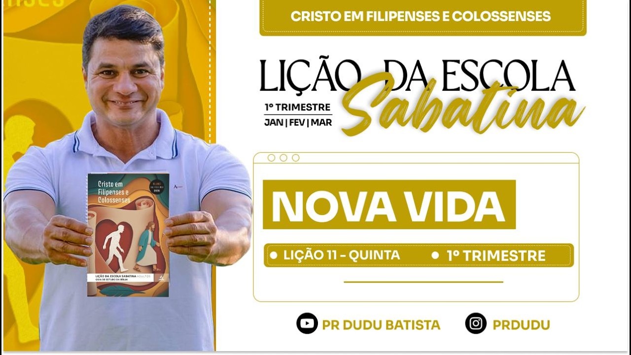 Lição da  Escola Sabatina ADULTOS , Quinta 12/03/2026  