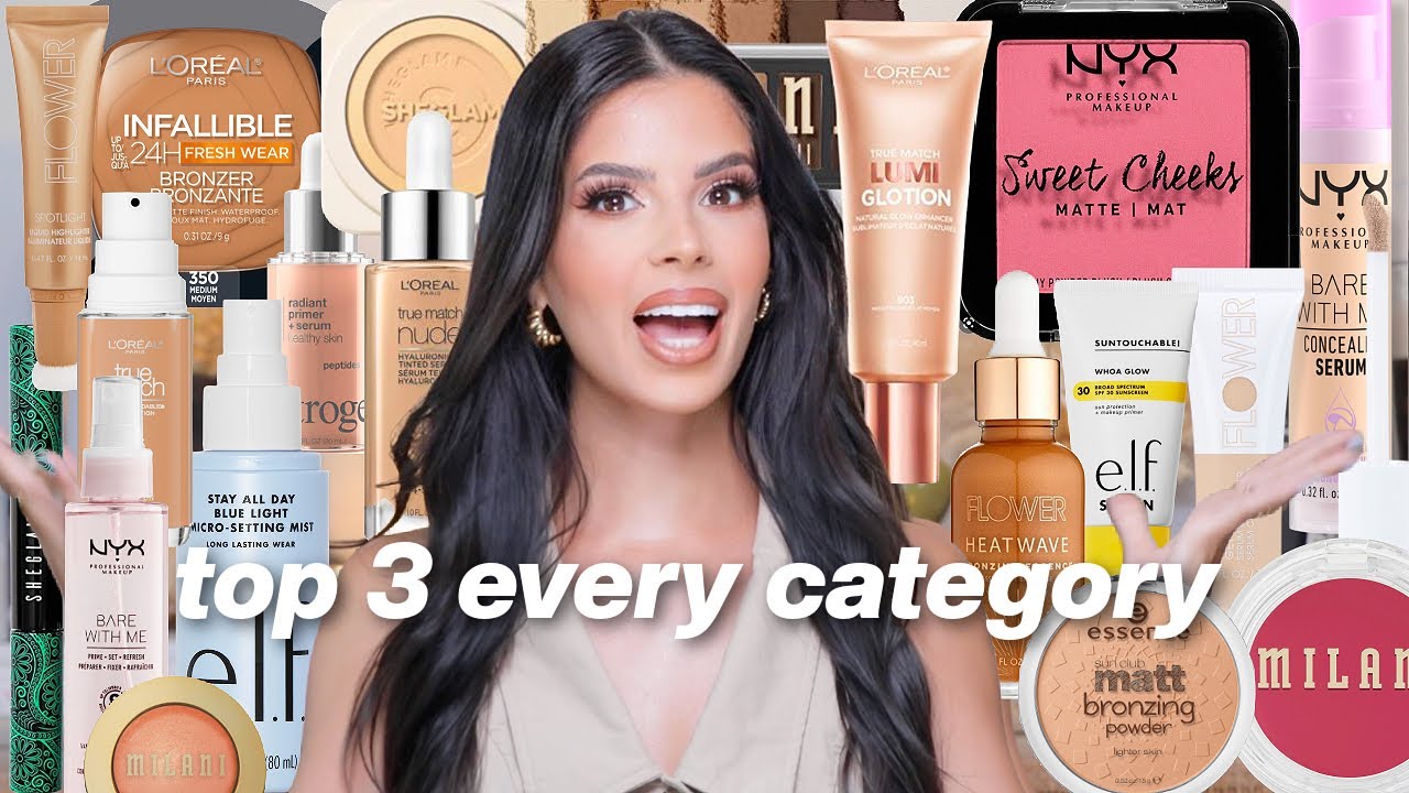Top 3 favorites in EVERY makeup category! (Drugstore/Affordable Makeup Edition)